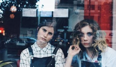Two women in window